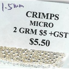 Micro Small Silver Crimps
