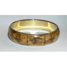 bone bracelet with cross pattern