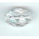 clear facetted 17mm x11mm ovals acrylic beads