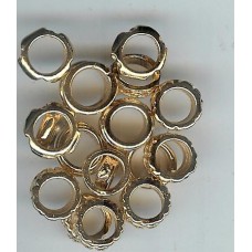 gold plated large hole metal beads