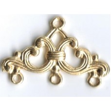 Pewter Casting Gold Plated 3 End Bar