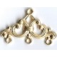 Pewter Casting Gold Plated 3 End Bar