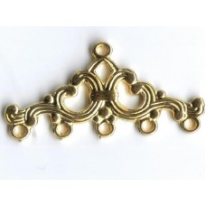 Pewter Casting Gold Plated 5end Bar