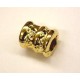 10x Gold Plated Tube Shape Pewter Bead