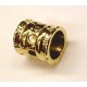 10x Gold Plated Tube Shaped Pewter Bead with Holes
