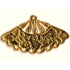 Pewter Casting Gold Plated Chinese Fan