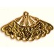 Pewter Casting Gold Plated Chinese Fan