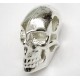 Pewter Casting Silver Plated Full Shaped Medium Skull