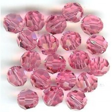 8mm Swarovski Round Rose