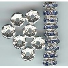 rondell blue 6mm  silver
