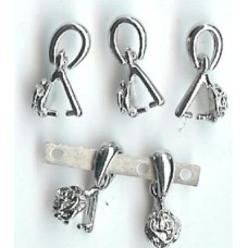 5 rose bail with loop rhodium