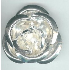 silver plated 45mm rose