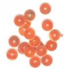 sequins orange 6mm 10grams
