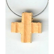 small wood cross with through hole