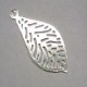 Silver Plated Laser cut Small Leaf 1 pair