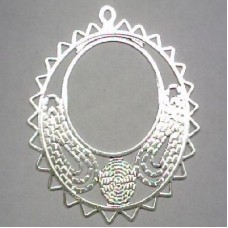 Silver Plated Laser cut Styled Circle