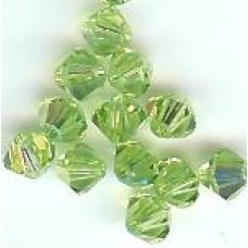 4mm Bicone Peridot AB
