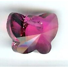 14mm Swarovski Butterfly Fuchsia