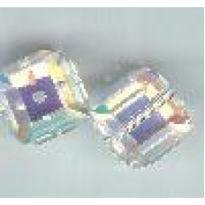 10mm Swarovski cube crystal ab
