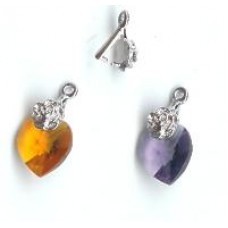10 x swarovski  rose bail