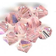 6mm Bicone Light Rose AB special