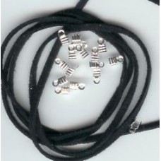 black suede strips 900mm 75c