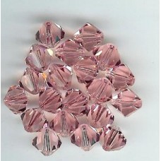 6mm Bicone Light Rose