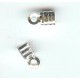 3 bar silver suede foldover