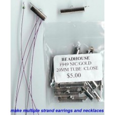 20mm silver tube  with close