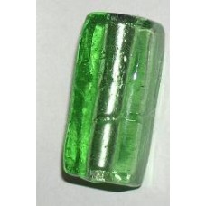 Green Flat Tube Beads 