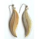 gold colour metal leaf earing