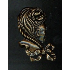 Ox brass Woman with Rose